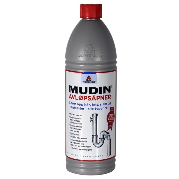 Afløbsåbner Mudin 1 L SE/DK